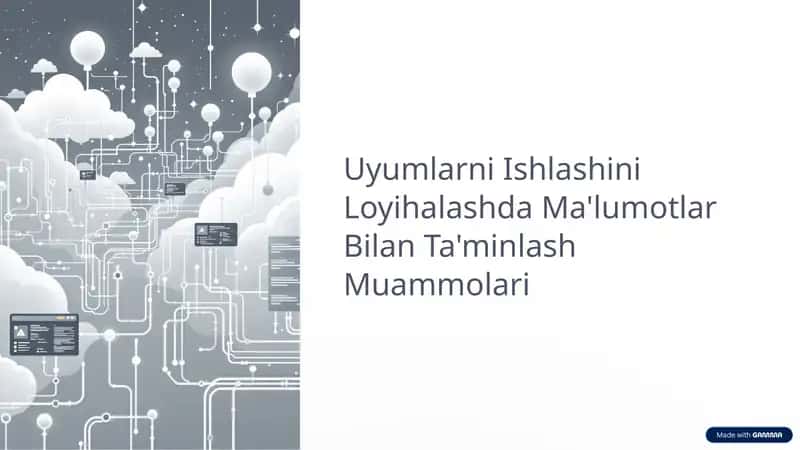 Uyumlarni Ishlashini Loyihalashda Ma'lumotlar Bilan Ta'minlash Muammolari