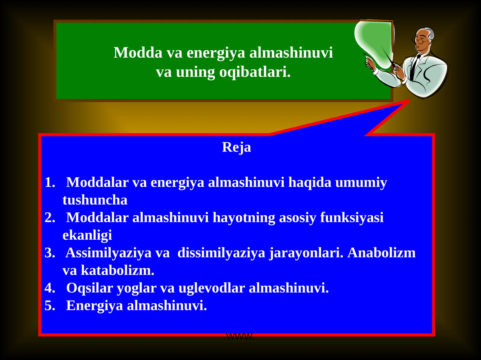 Moddalar va energiya almashinuvi