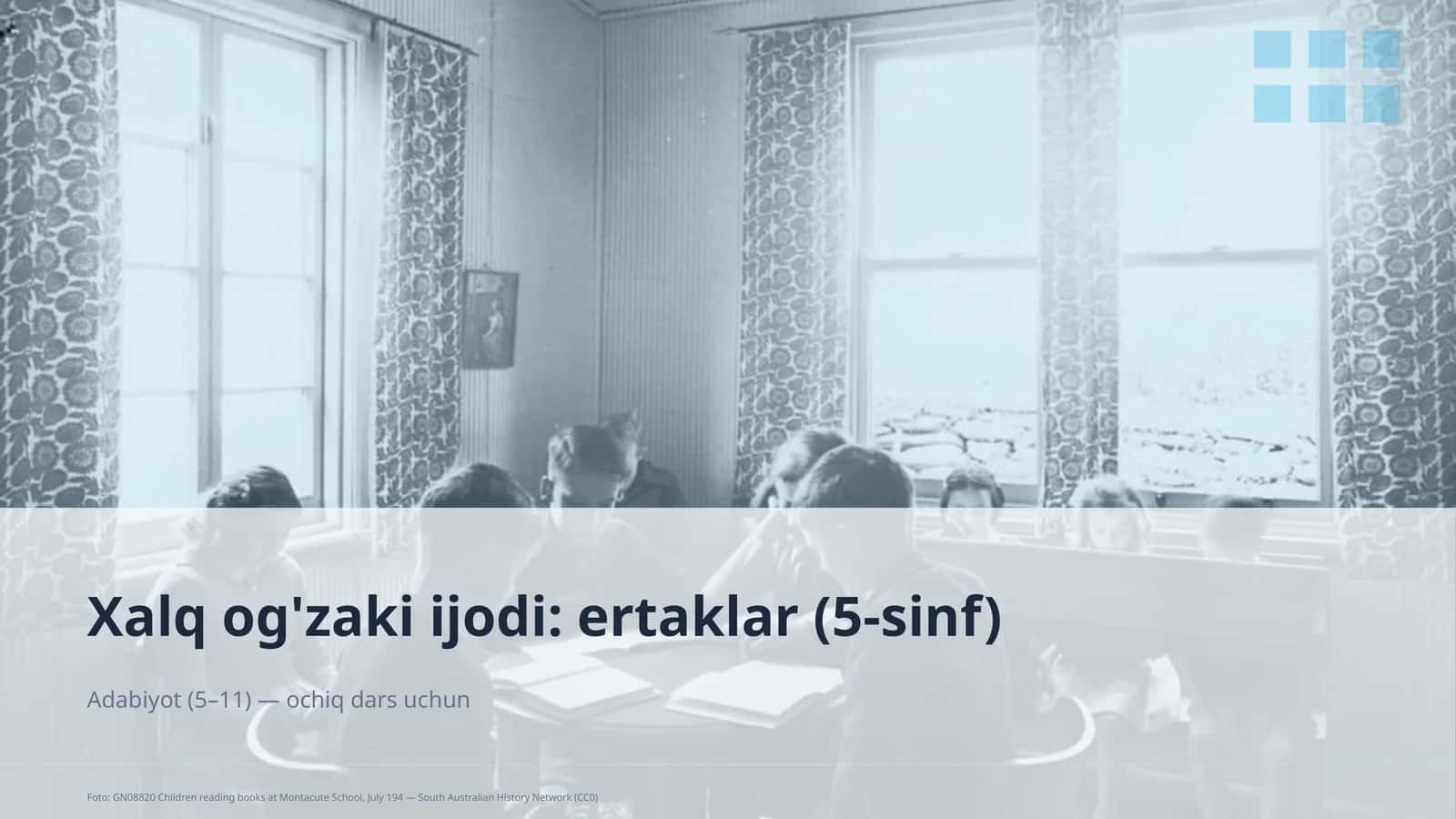 Xalq og'zaki ijodi: ertaklar (5-sinf)