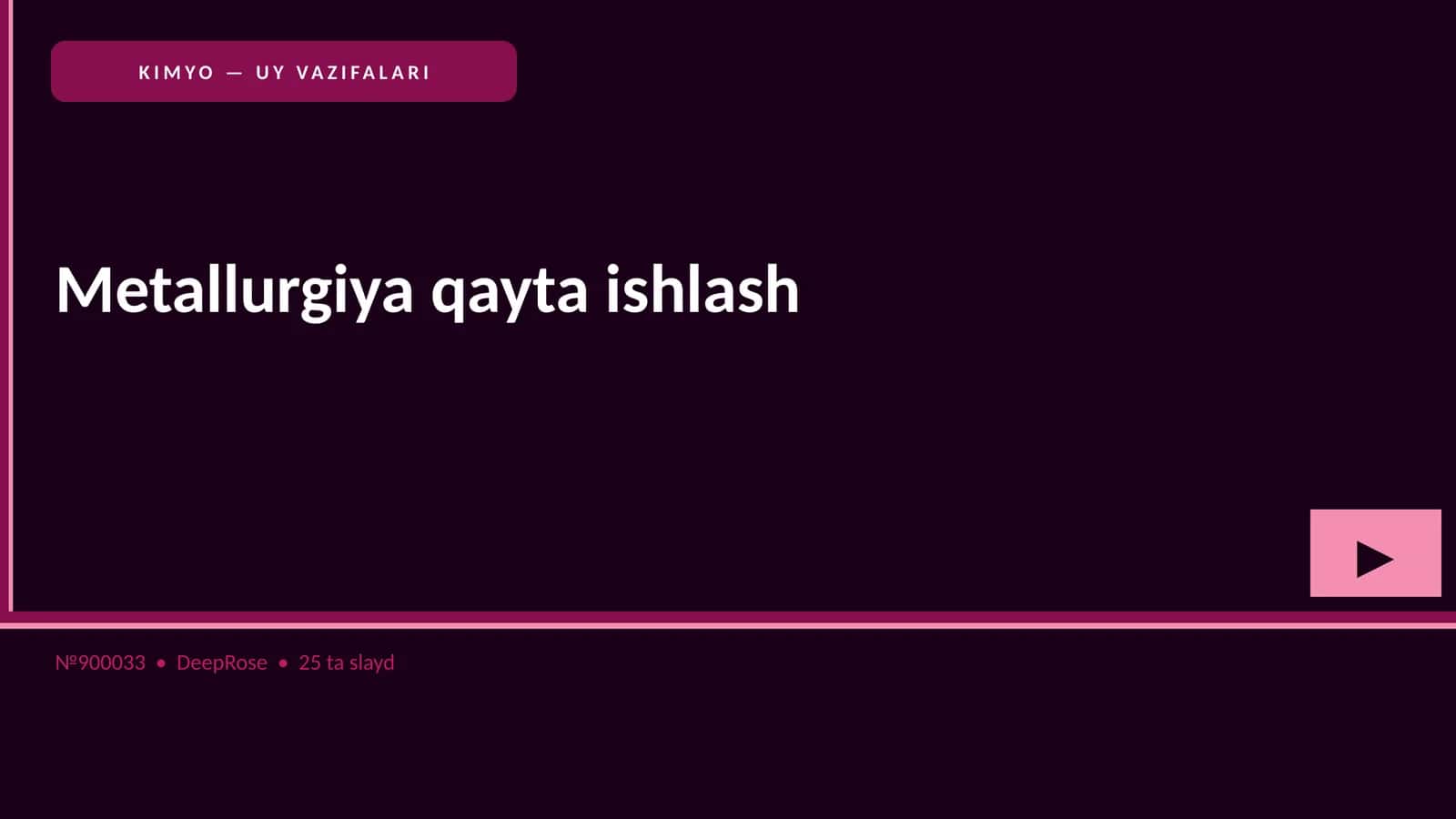 Metallurgiya qayta ishlash