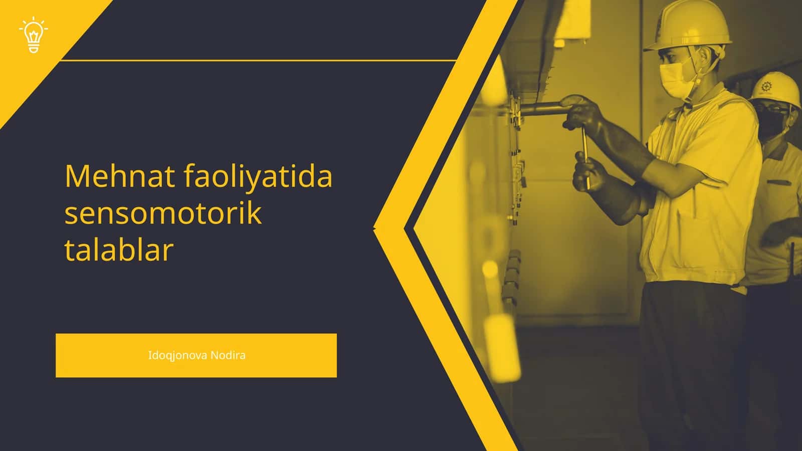 Mehnat faoliyatida sensomotorik talablar