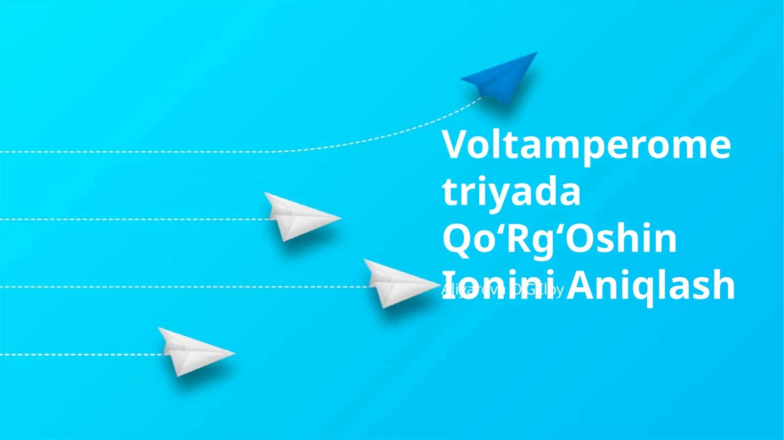 Voltamperometriyada QoʻRgʻOshin Ionini Aniqlash