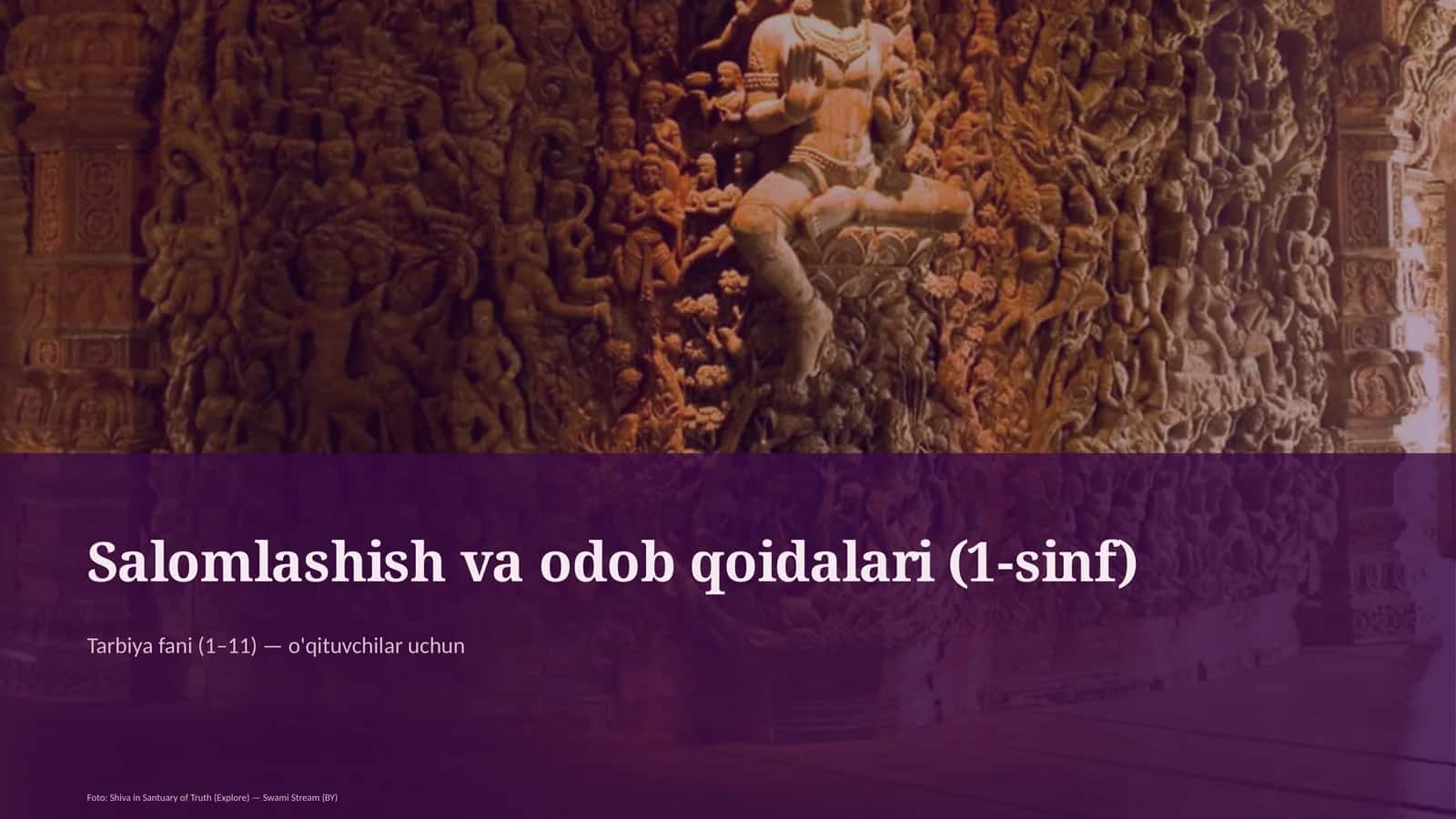 Salomlashish va odob qoidalari (1-sinf)