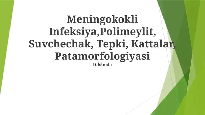 Meningokokli Infeksiya,Polimeylit, Suvchechak, Tepki, Kattalar, Patamorfologiyasi