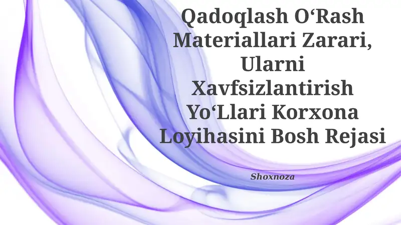 Sintetik Oziq Ovqat Mahsulotlari Va Qadoqlash OʻRash Materiallari Zarari