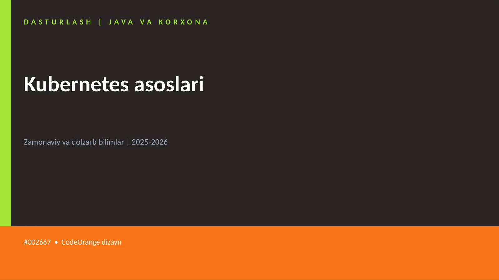 Kubernetes asoslari