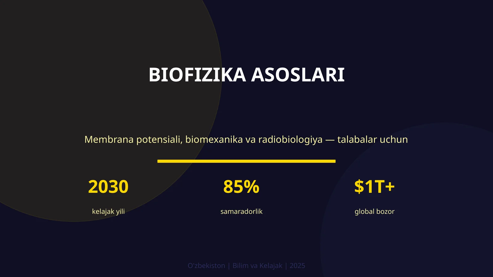 BIOFIZIKA ASOSLARI