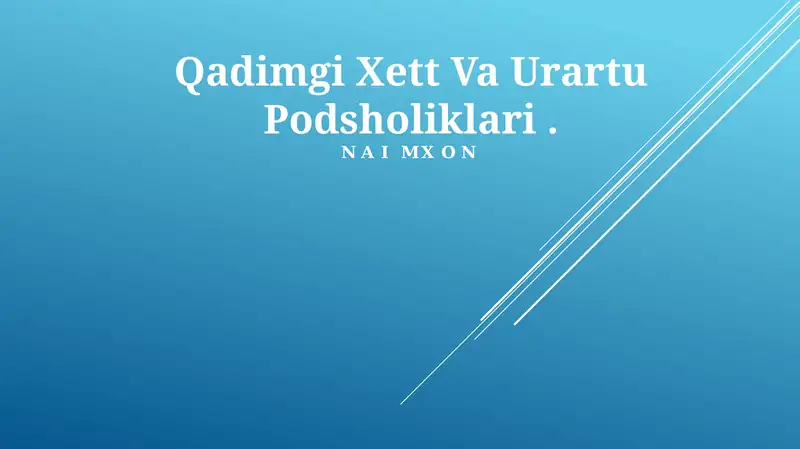 Qadimgi Xett Va Urartu Podsholiklari