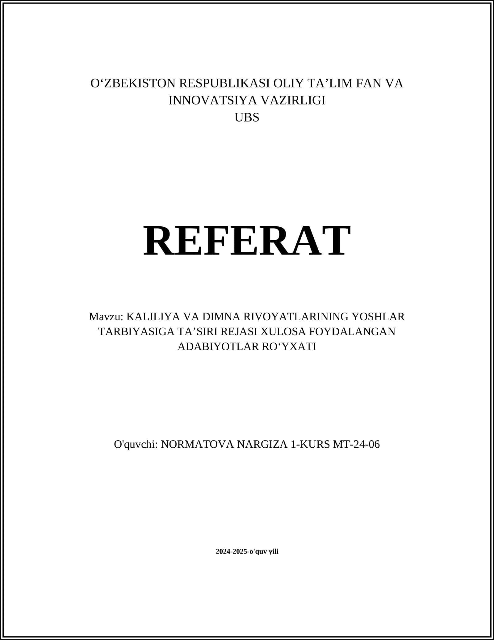 Kaliliya Va Dimna Rivoyatlari