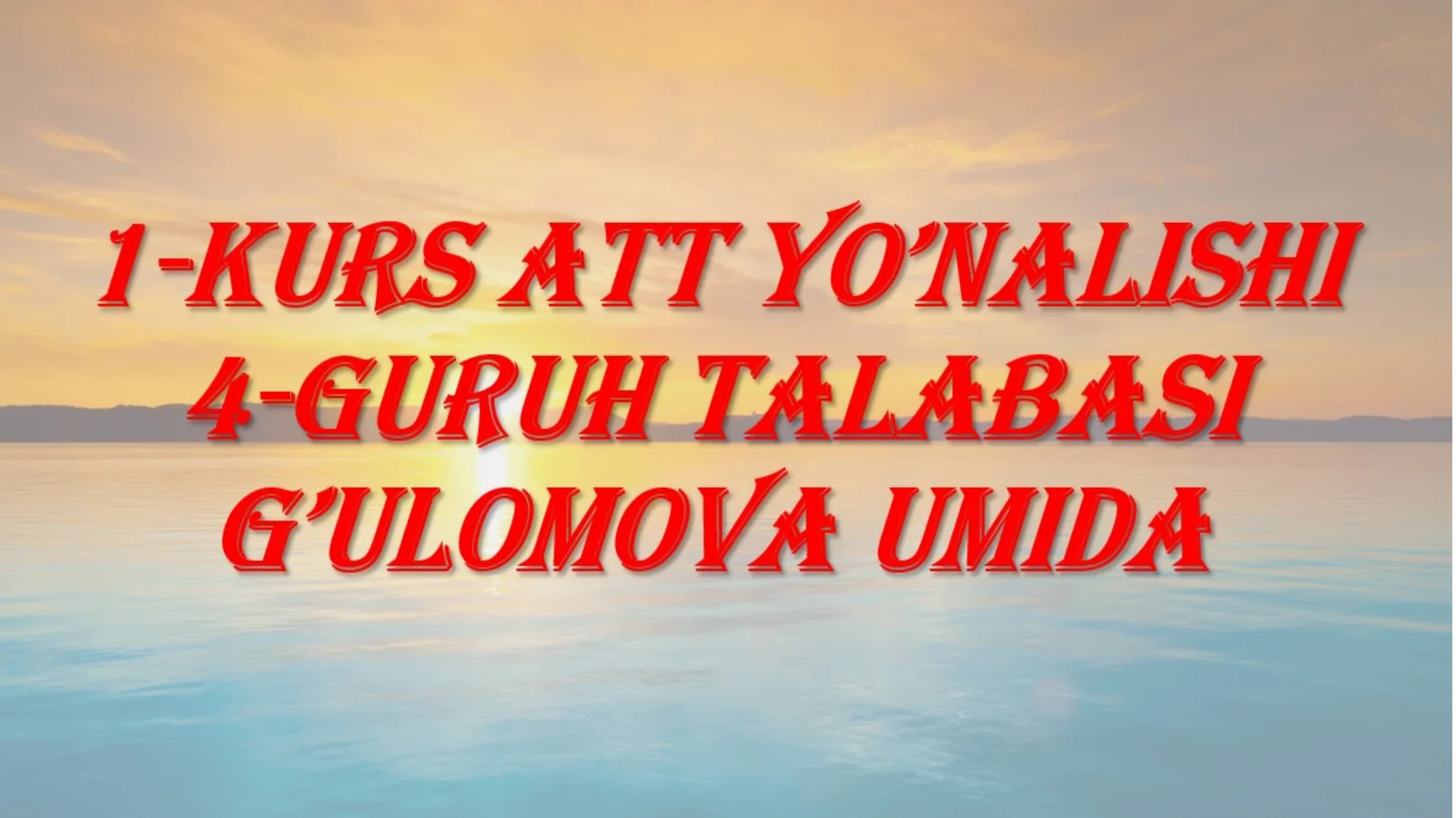MILLIY DAVLAT BOSHQARUV TIZIMI