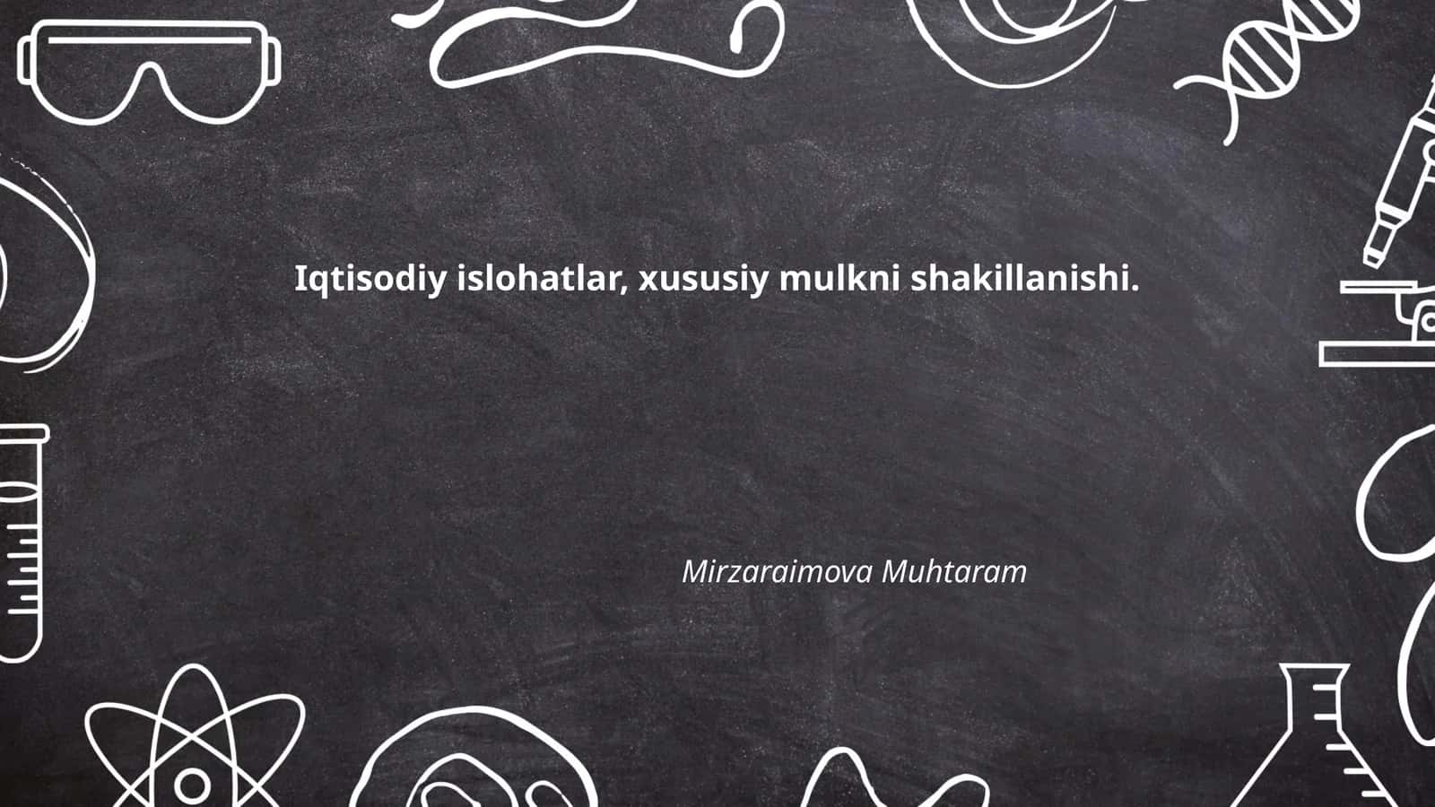 Iqtisodiy islohatlar, xususiy mulkni shakillanishi