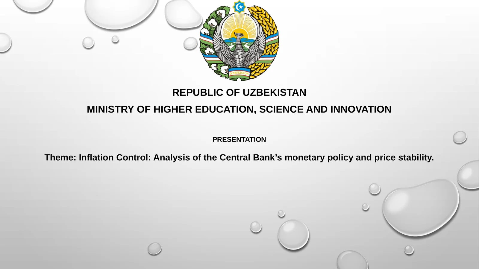 Presentation on Inflation Control