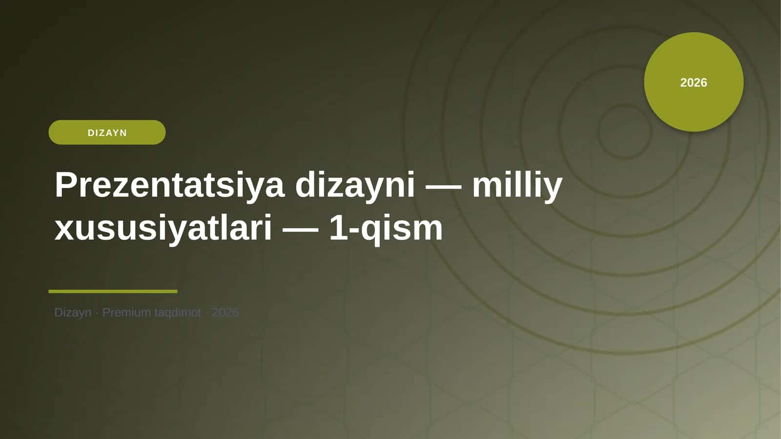 Prezentatsiya dizayni — milliy xususiyatlari — 1-qism