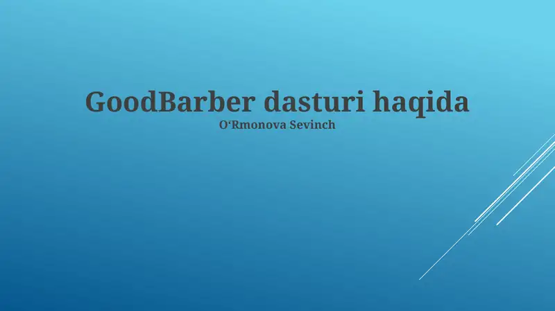 GoodBarber dasturi