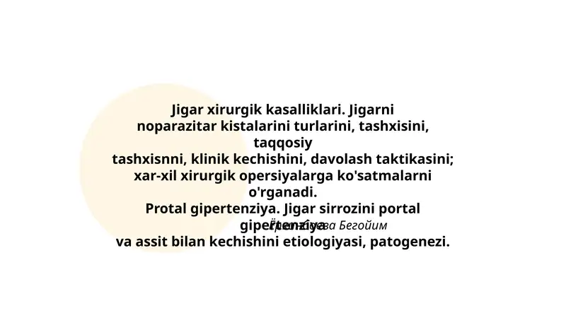 Jigar xirurgik kasalliklari