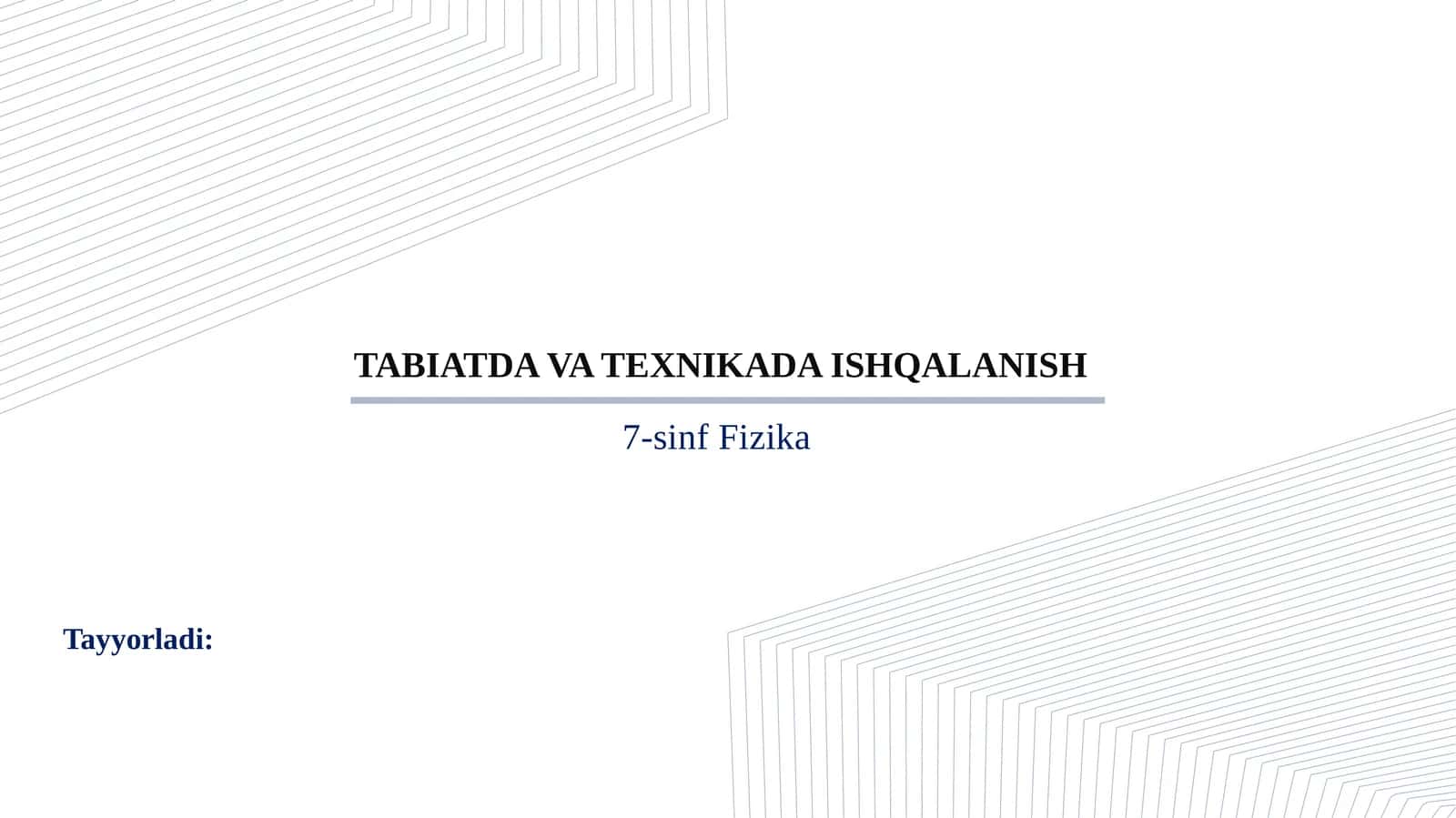 7-sinf Fizika - Tabiatda va texnikada ishqlanish