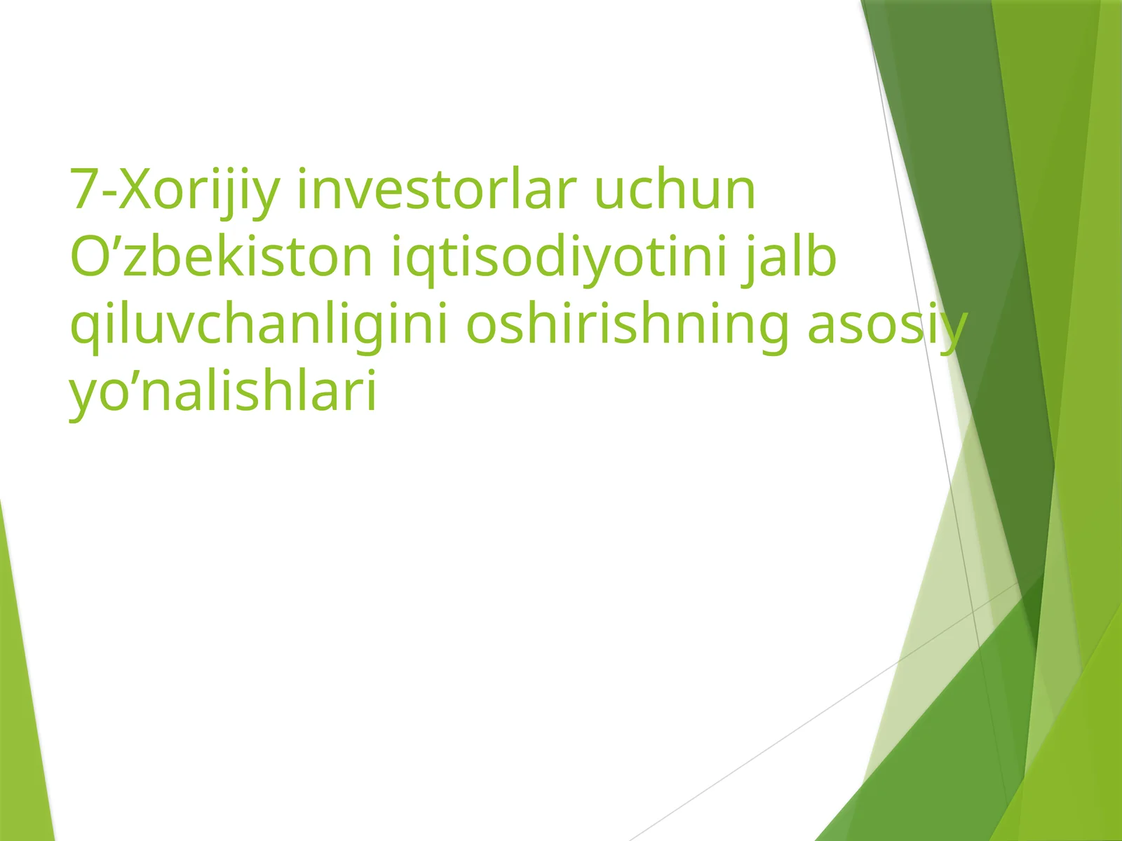 Xorijiy investitsiyalar bilan O'zbekiston iqtisodiyoti