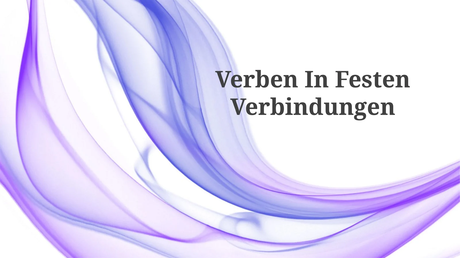 Verben InFestenVerbindungen