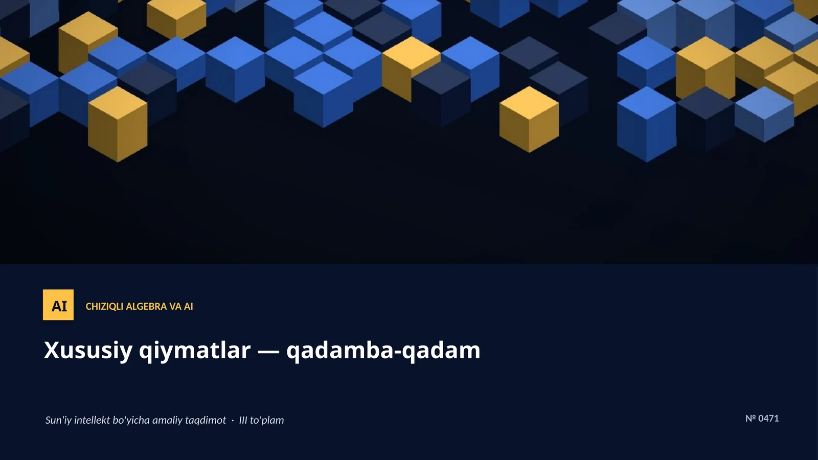 CHIZIQLI ALGEBRA VA AI