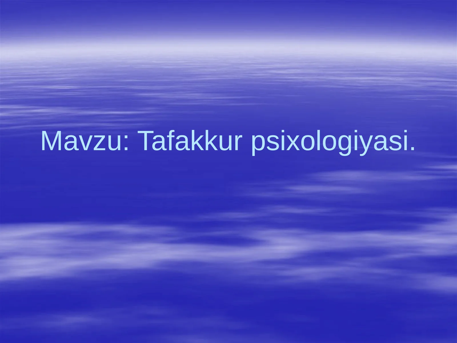 Tafakkur psixologiyasi