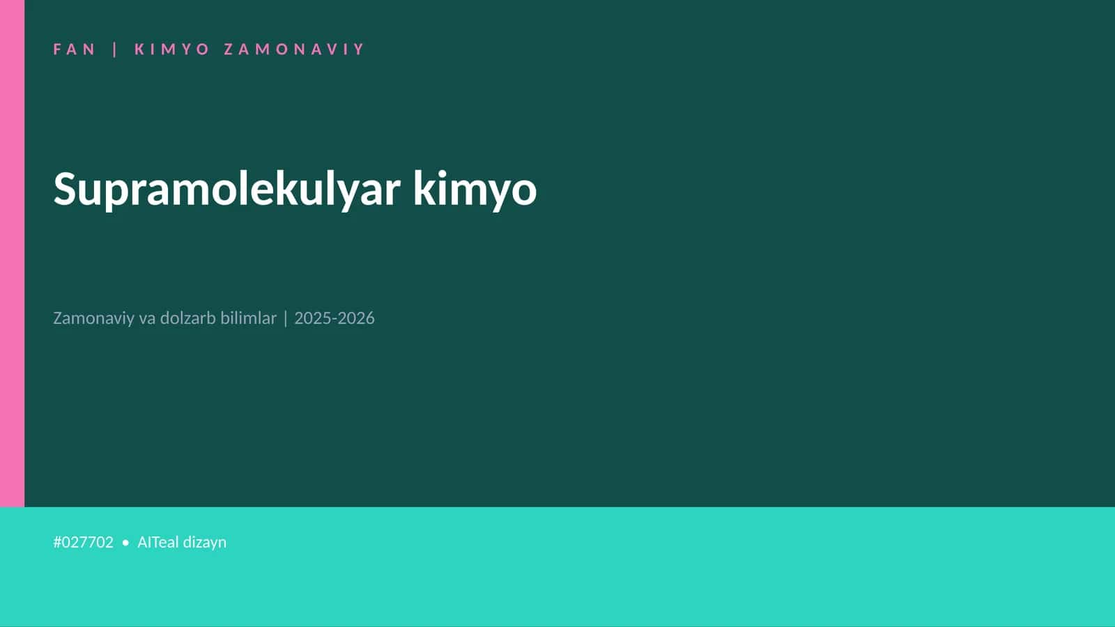 Supramolekulyar kimyo