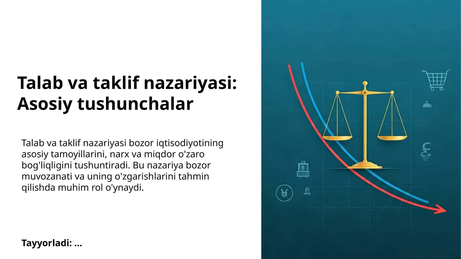 Talab va taklif nazariyasi: Asosiy tushunchalar