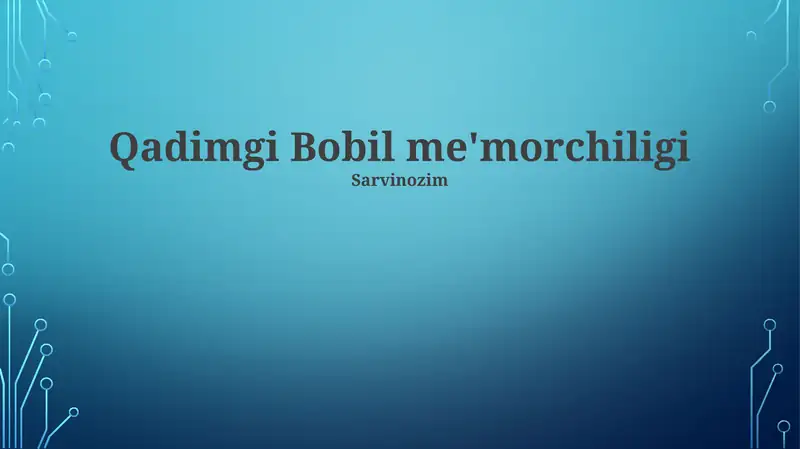 Qadimgi Bobil me'morchiligi