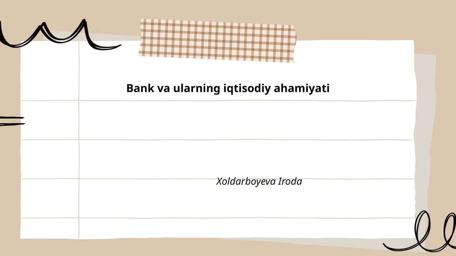 Bank va ularning iqtisodiy ahamiyati