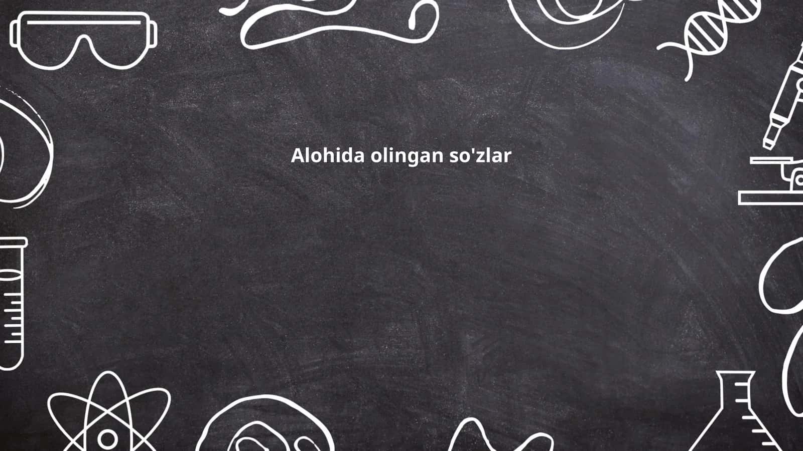 Alohida olingan so'zlarning ma’nosi