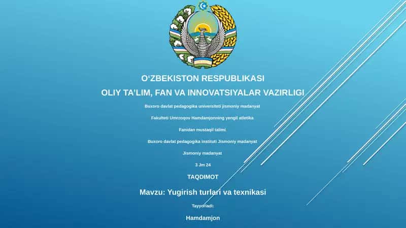 Yugirish turlari va texnikasi
