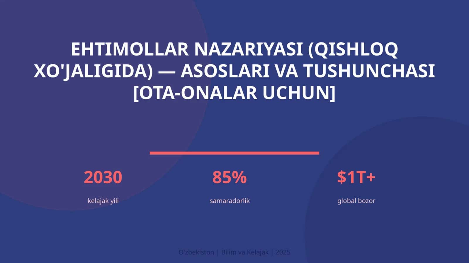 Ehtimollar nazariyasi (qishloq xo'jaligida) — asoslari va tushunchasi [ota-onalar uchun]