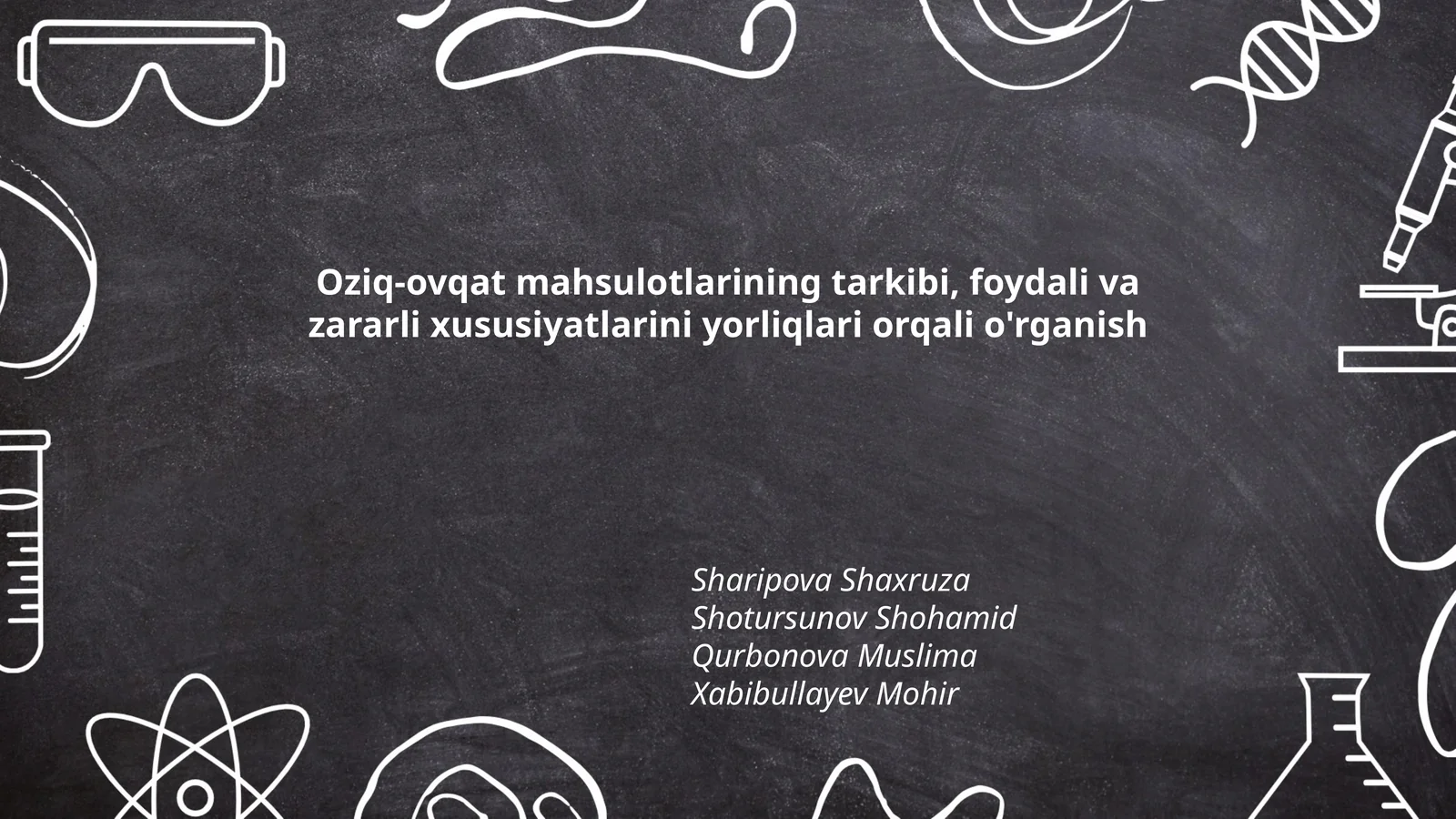 Oziq-ovqat mahsulotlarining tarkibi, foydali va zararli xususiyatlarini yorliqlari orqali o'rganish