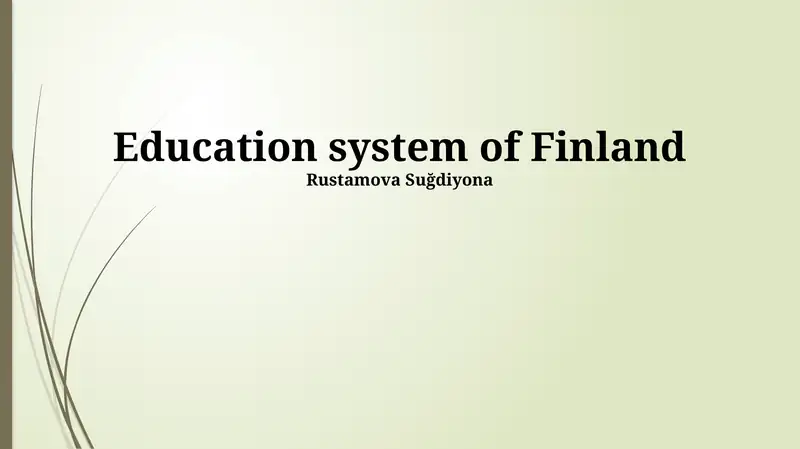 Education system of Finland