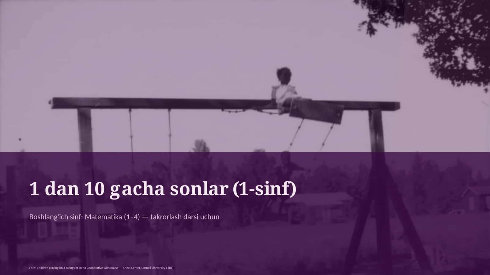 Boshlang'ich sinf: Matematika (1–4) — takrorlash darsi uchun