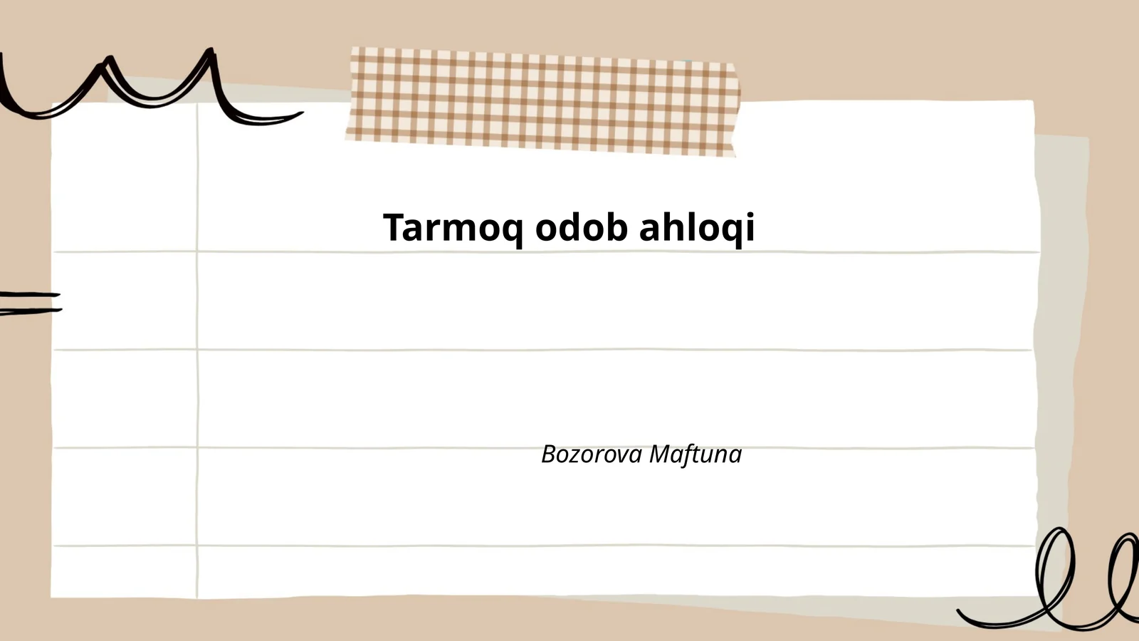 Tarmoq odob ahloqi