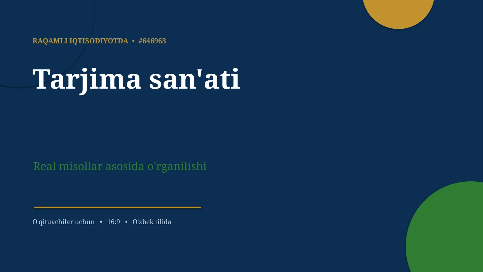 RAQAMLI IQTISODIYOTDA • #646963