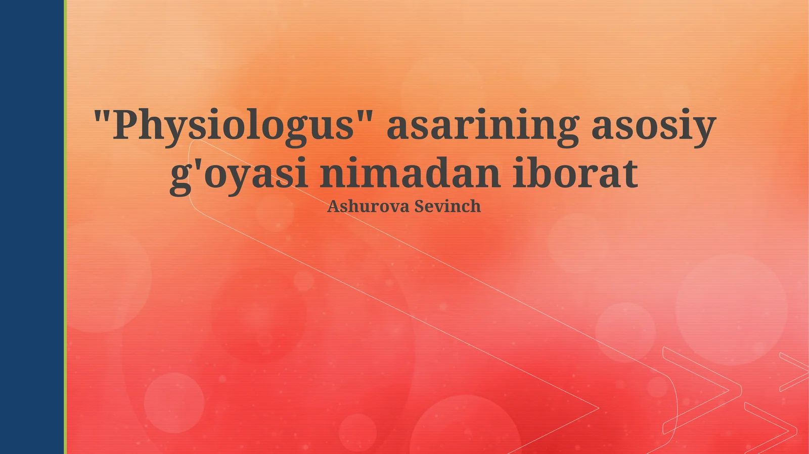 "Physiologus" asarining asosiy g'oyasi nimadan iborat