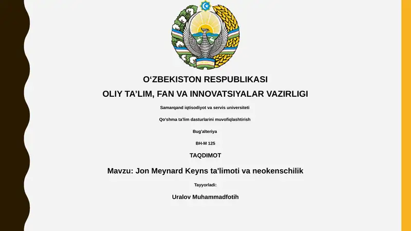 Jon Meynard Keyns ta'limoti va neokenschilik