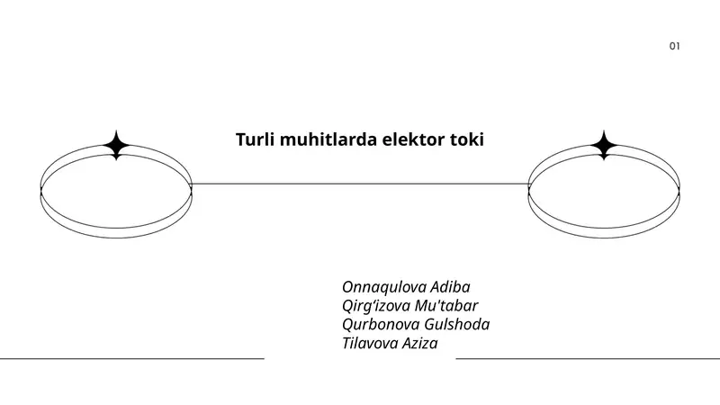 Metallarda elektr toki va erkin elektronlar