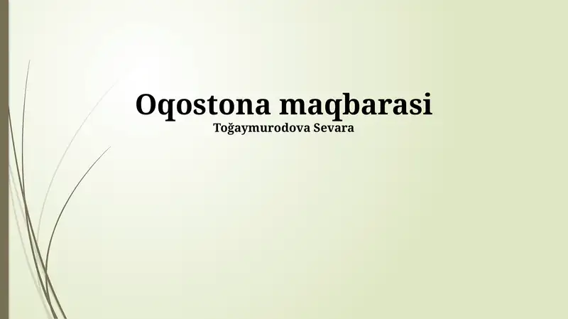 Oqostona maqbarasi