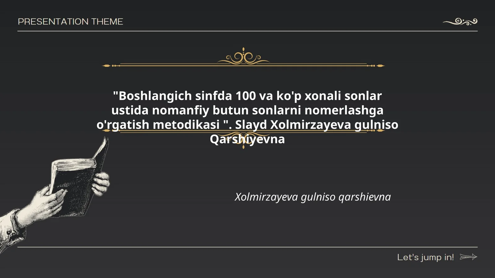 Nomanfiy butun sonlarni nomerlashga o'rgatish metodikasi