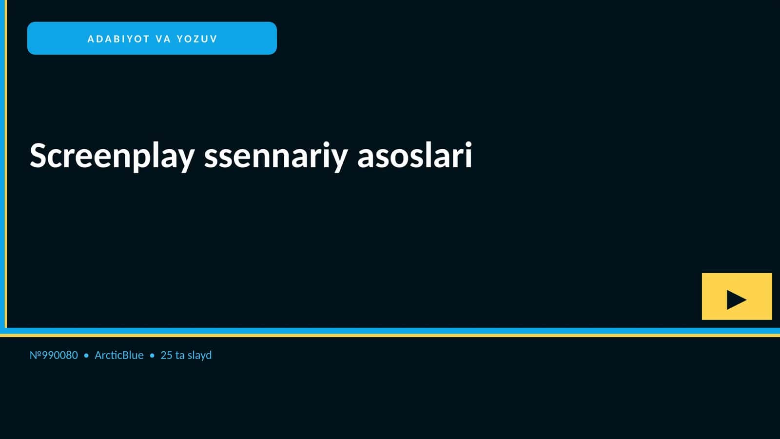 Screenplay ssennariy asoslari
