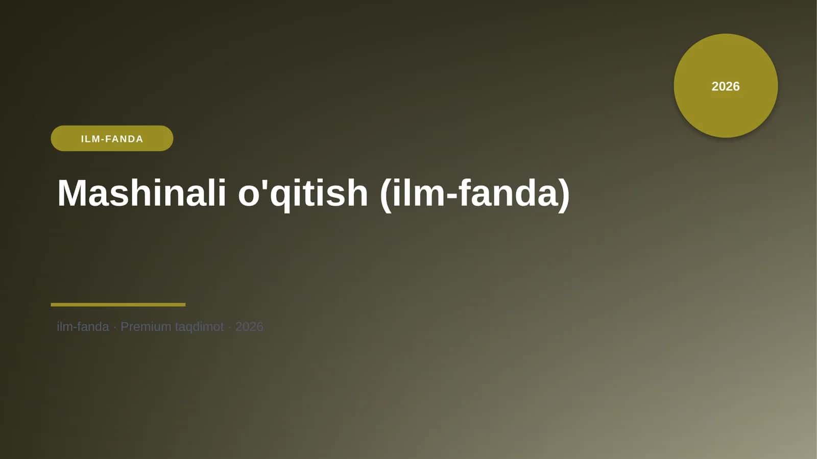 Mashinali o'qitish (ilm-fanda)
