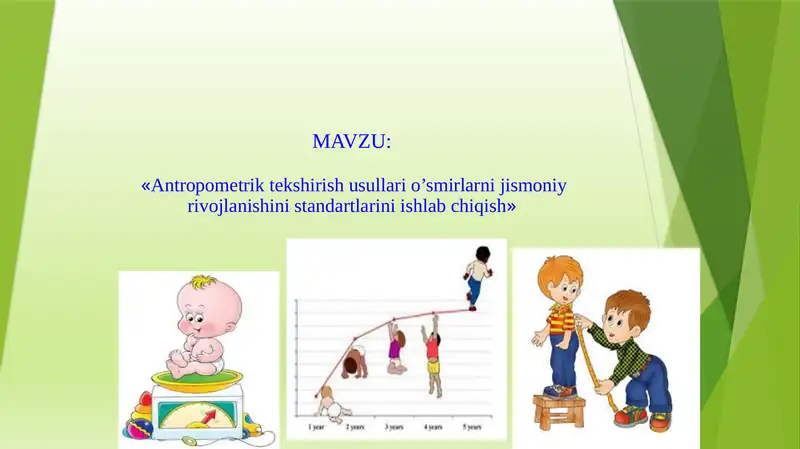 Antropometrik tekshirish usullari