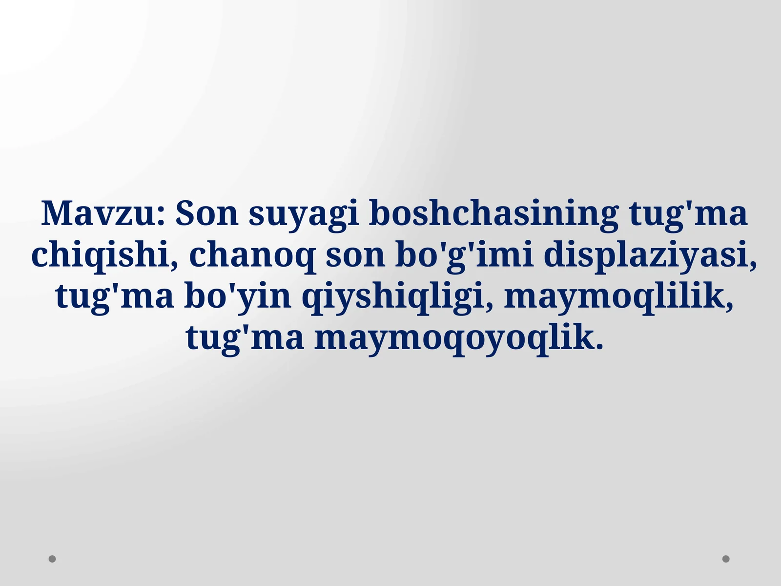 Chanoq-son displaziyasi