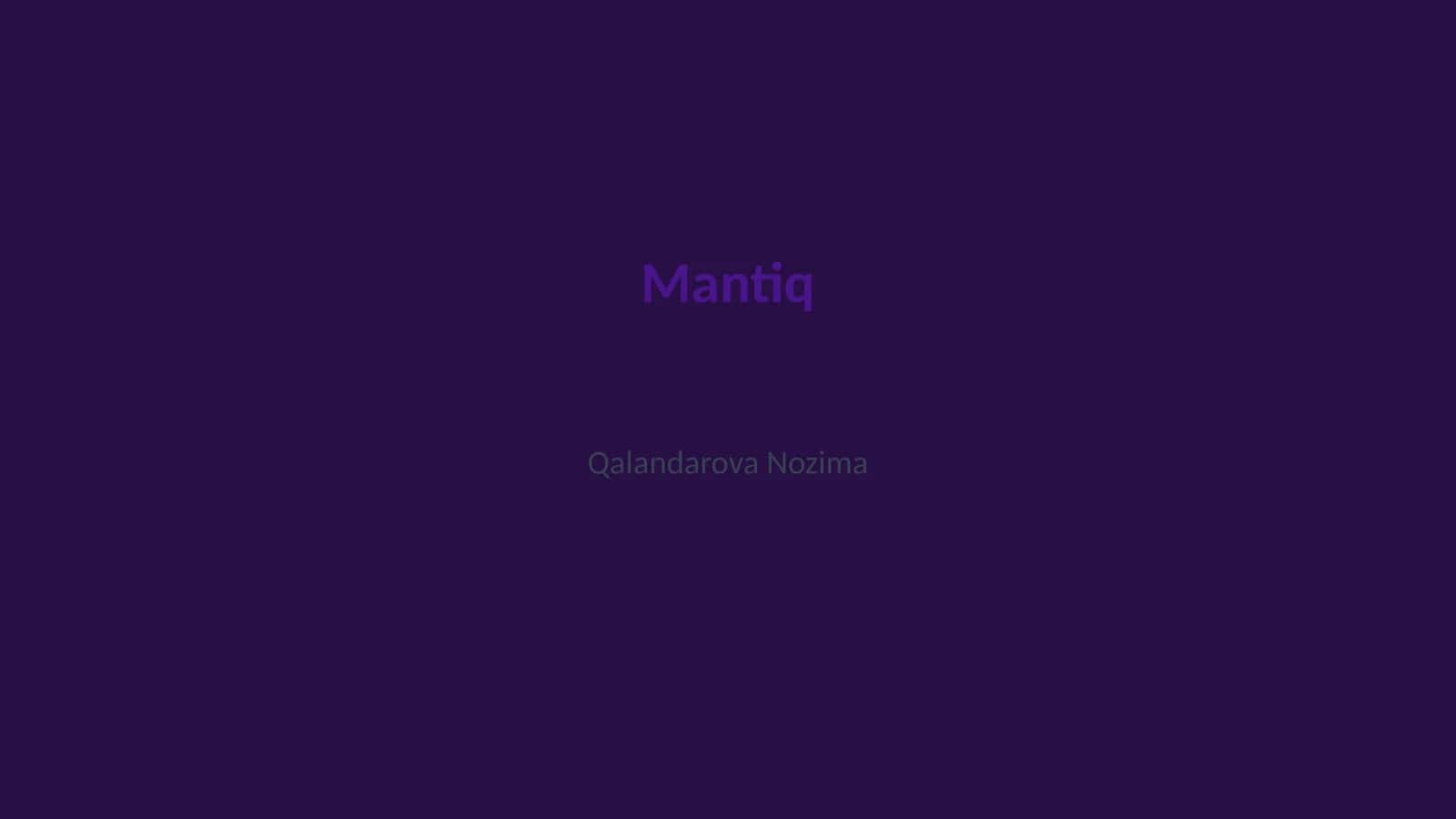 Mantiq