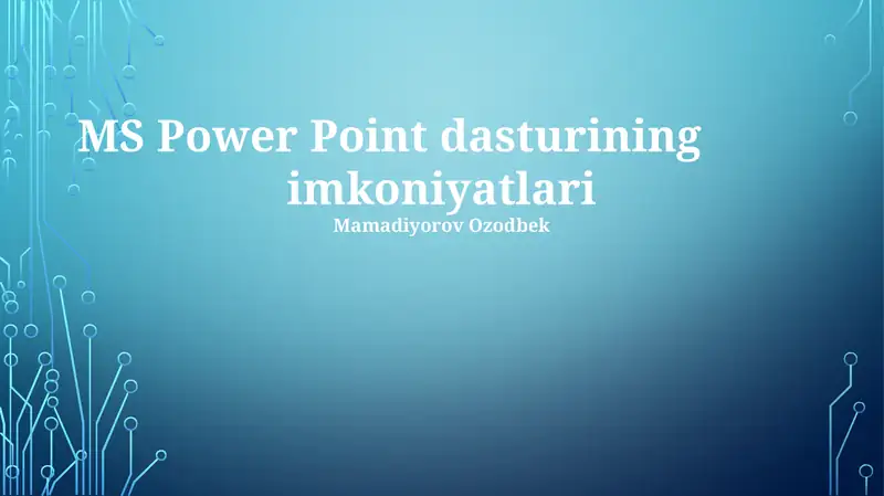 Microsoft PowerPoint dasturi