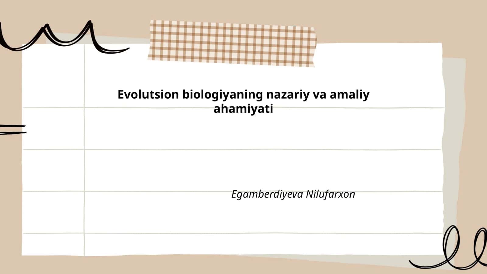 Evolutsion biologiyaning nazariy va amaliy ahamiyati