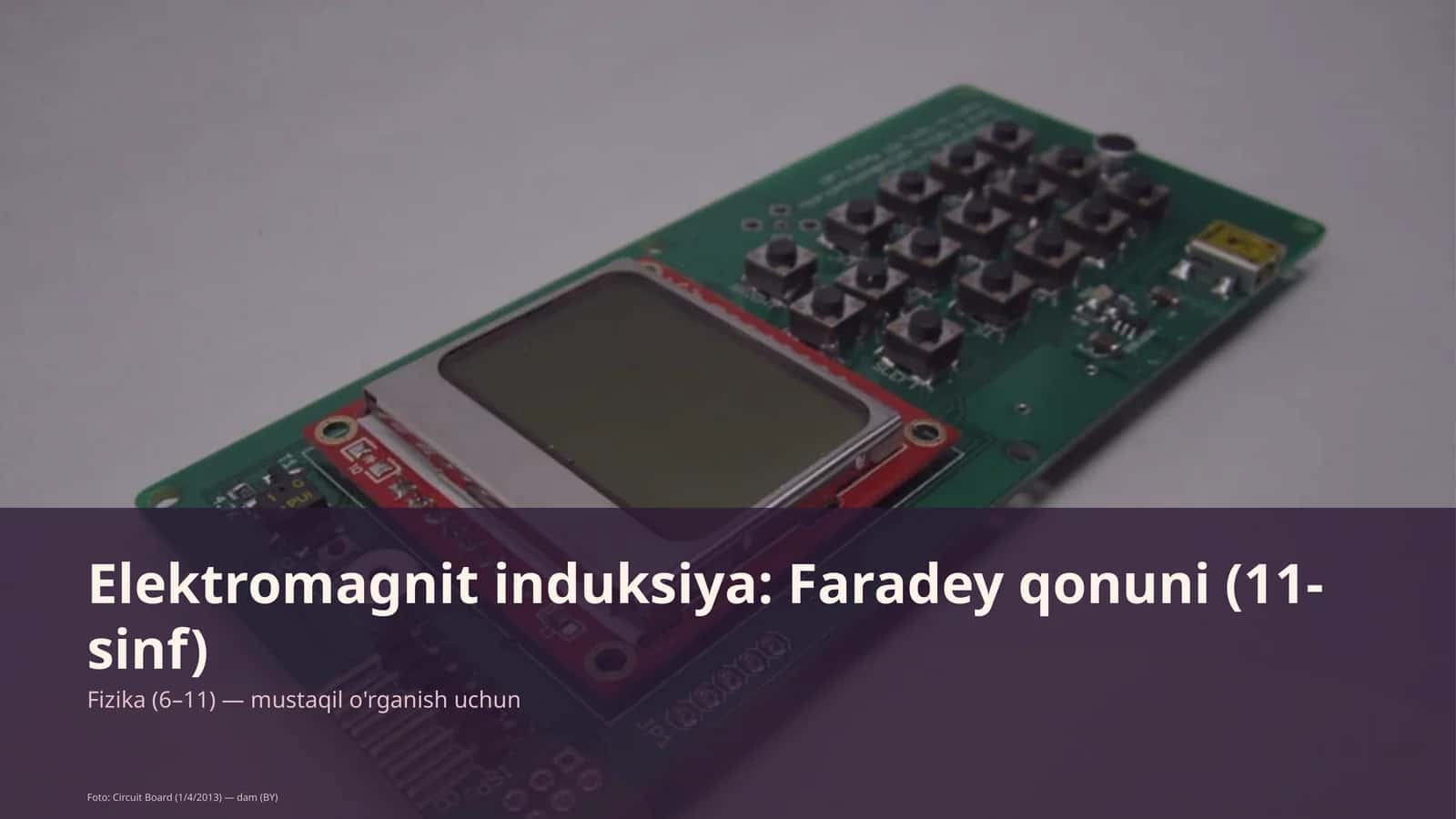 Elektromagnit induksiya: Faradey qonuni (11-sinf)