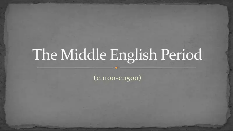 Middle English Period